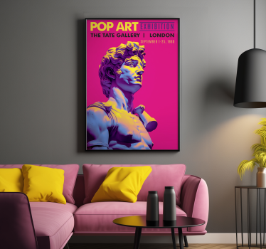 Pop kunst udstilling Plakater til stuen - TenStickers