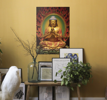 Realistisk bedende buddha plakat - TenStickers