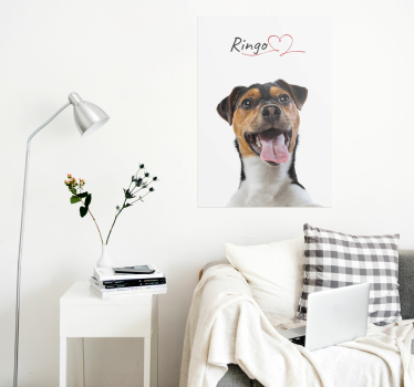 Tilpasset hundekærlighed Hundeplakat - TenStickers