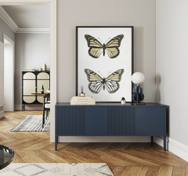 Vintage sommerfugle plakat - TenStickers