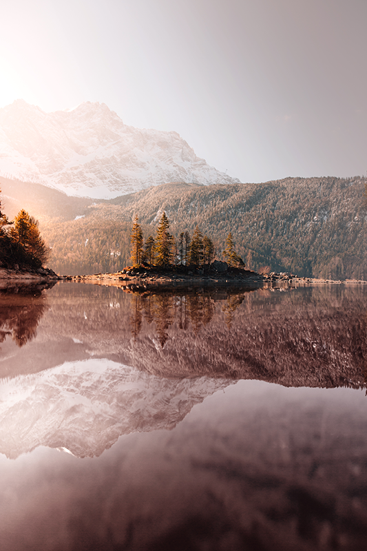 Nordiske bjerge realistisk fotoplakat - TenStickers