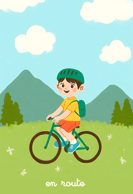 Cykel plakat på vej - TenStickers