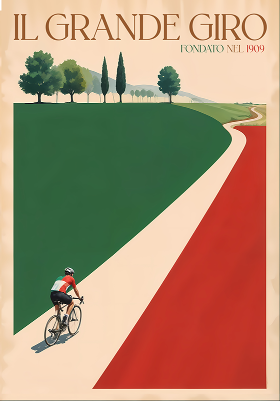 il grande giro cykel plakat - TenStickers