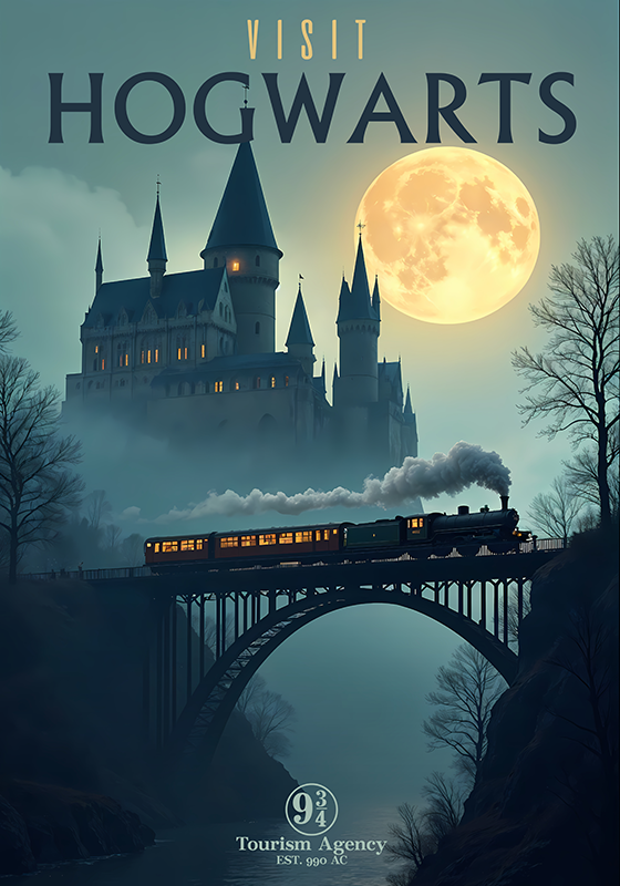 Besøg hogwarts Plakat teenageværelse - TenStickers