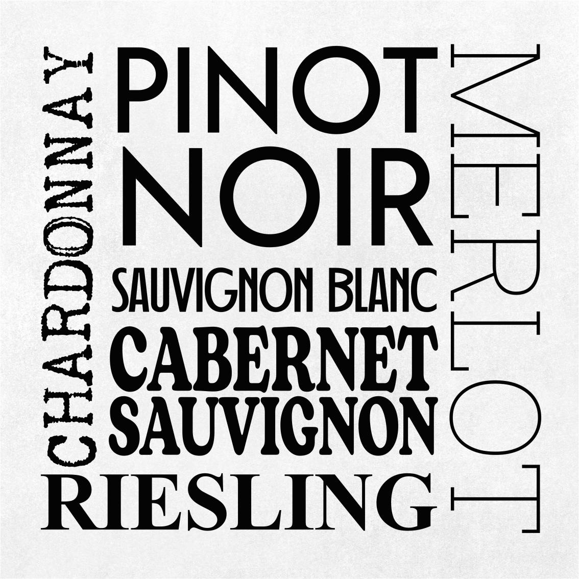 Køkken plakat forskellige vine - TenStickers