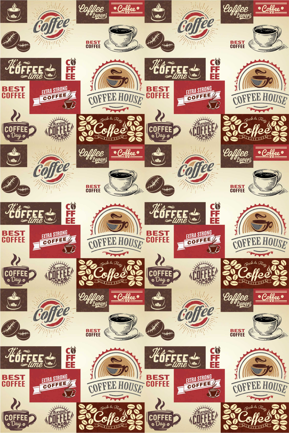 Køkken plakat retro kaffe - TenStickers