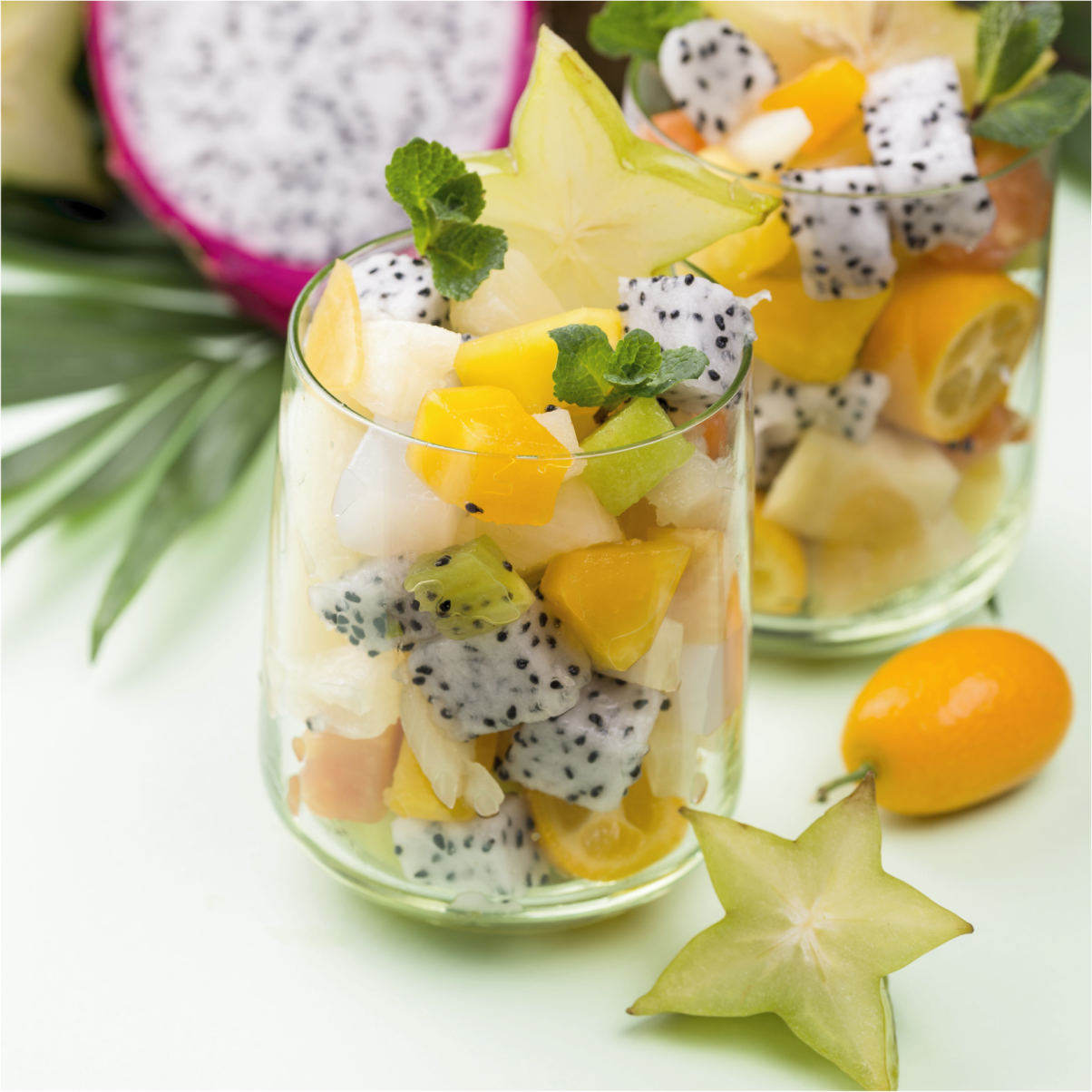 Køkken plakat mango og grønne glas - TenStickers