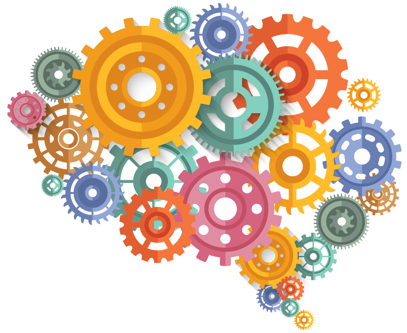 Kontor plakat med farverige hjul - TenStickers