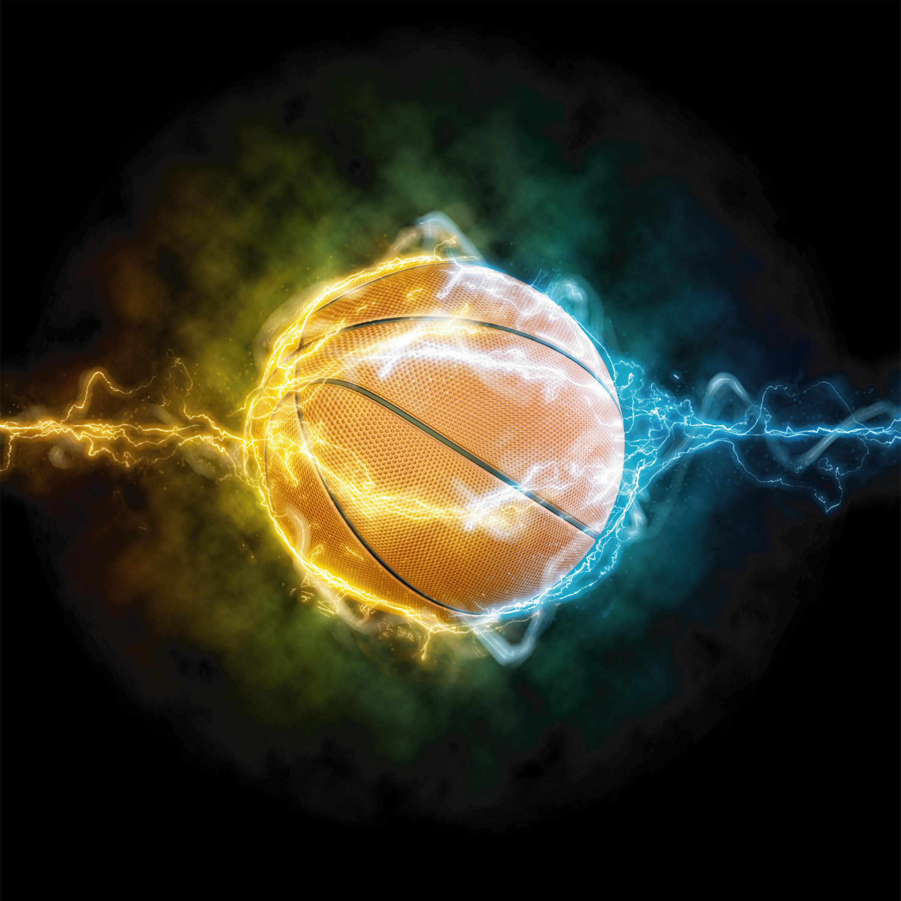 Plakat teenageværelse vand og ild basketball - TenStickers
