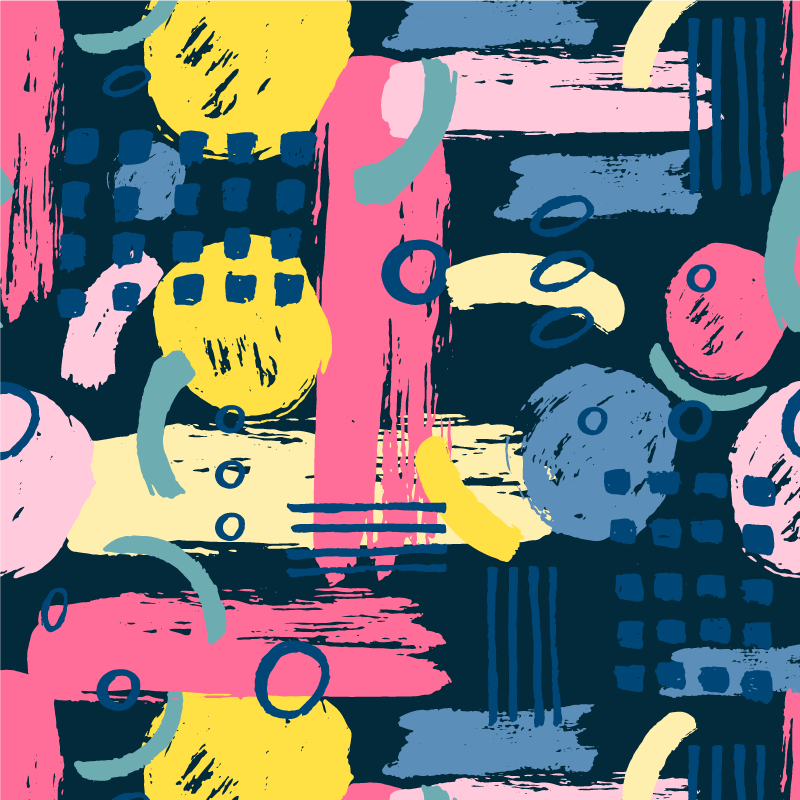 Plakat stue farverige abstraktioner - TenStickers