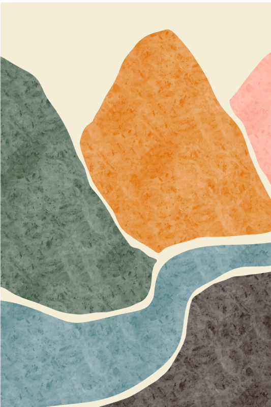 Plakat stue moderne abstrakt maleri - TenStickers