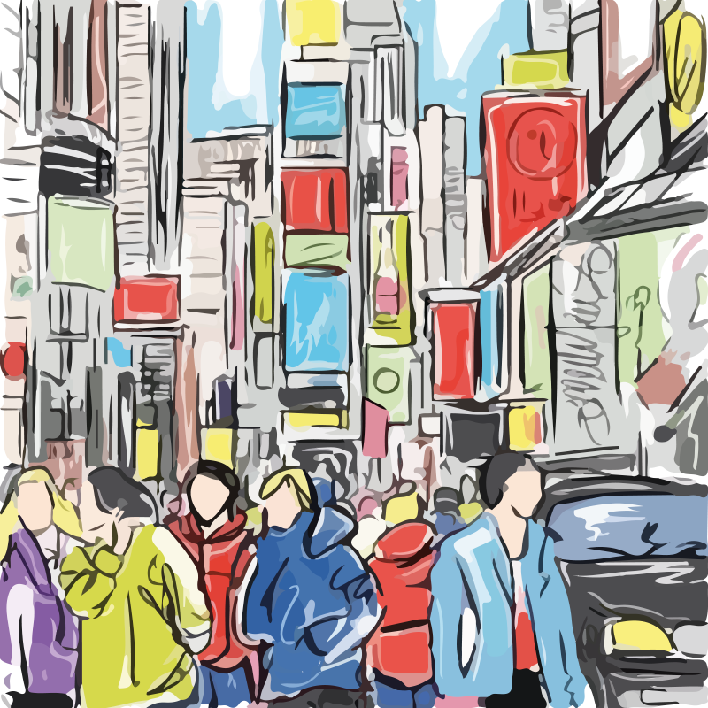 Plakat stue moderne personer fra new york - TenStickers