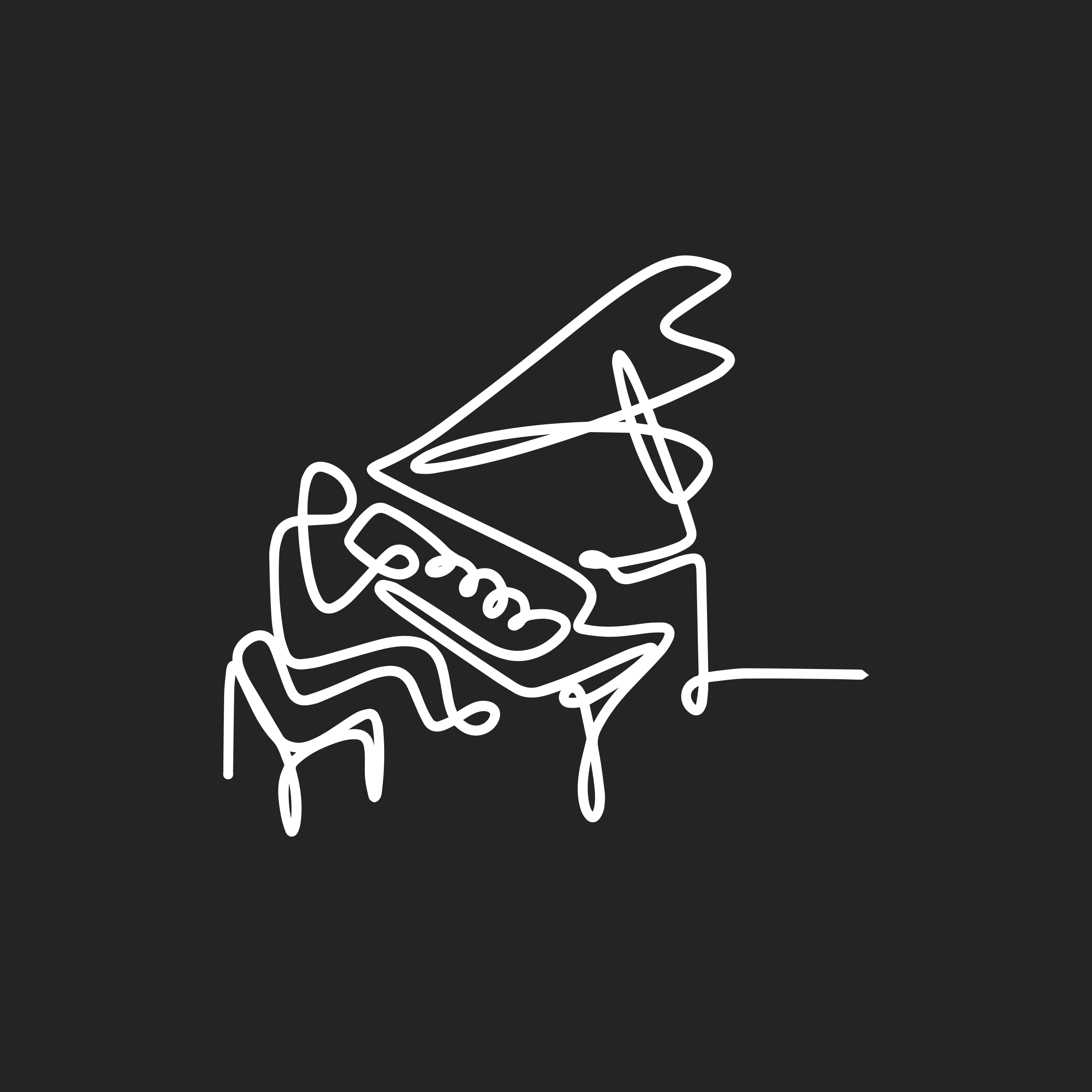 Plakat stue sødt design af pianist i lineart - TenStickers