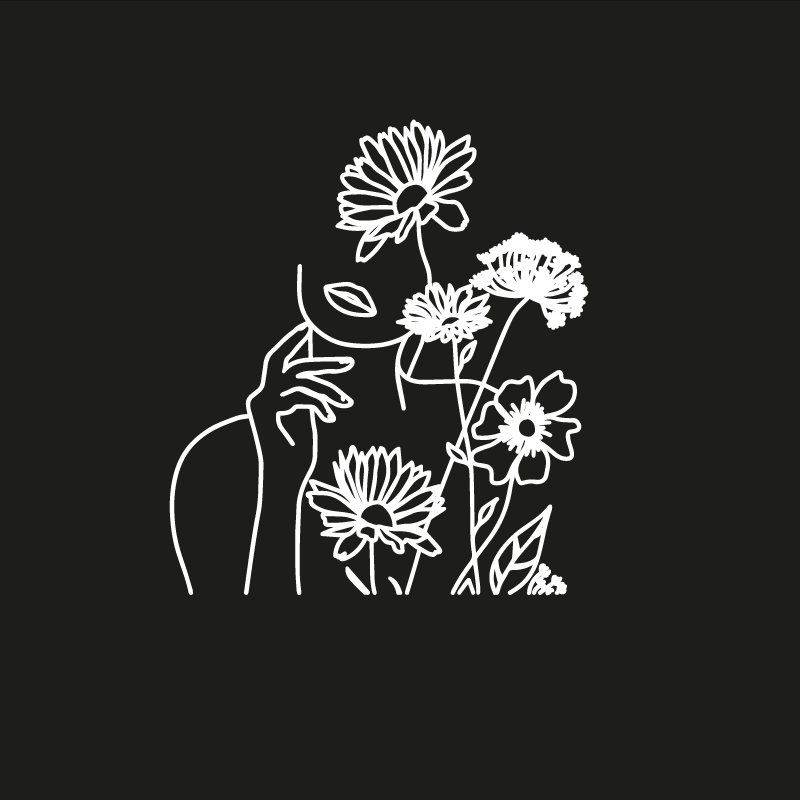 Plakat stue minimalistisk kvindelig blomsterdesign - TenStickers