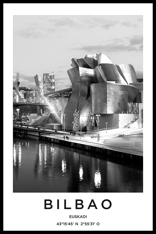 Plakat stue med fotografi af bilbao - TenStickers