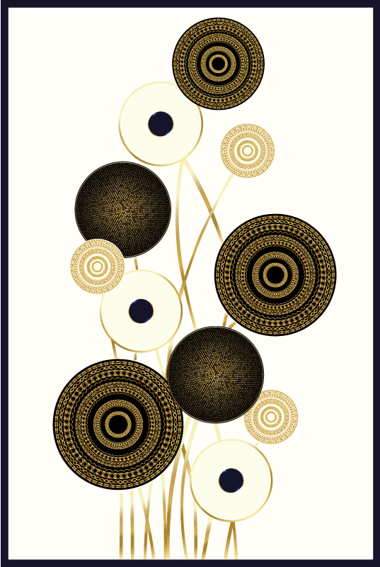 Plakat stue circles glamour dekoration - TenStickers