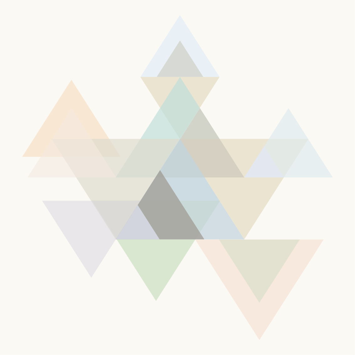 Plakat stue farverige vægkunst trekanter - TenStickers