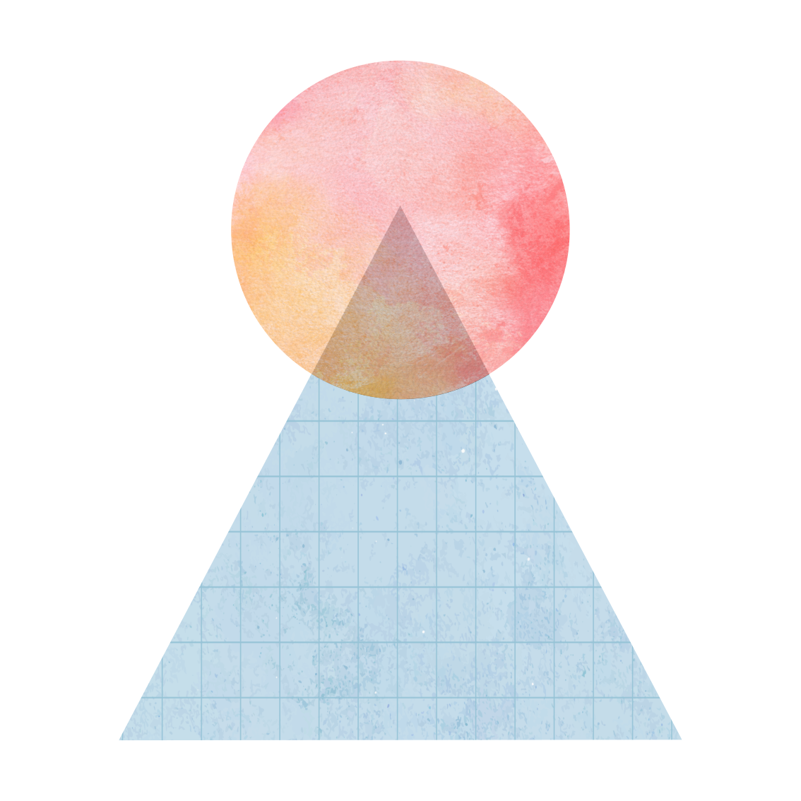 Plakat stue sol og vægkunst trekant - TenStickers