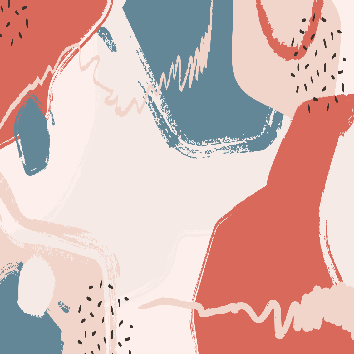 Plakat stue abstrakte vægkunstformer - TenStickers