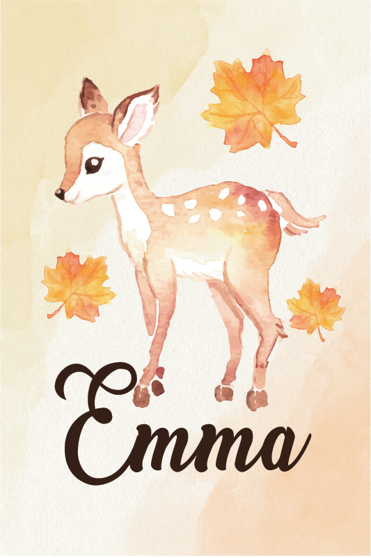 Børneværelse plakat rådyr - TenStickers