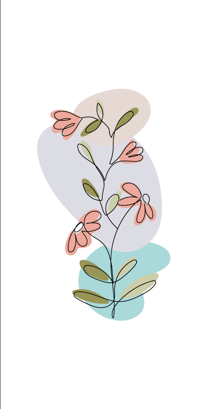 Plakat blomster tusindfryd og roser minimalistisk design - TenStickers