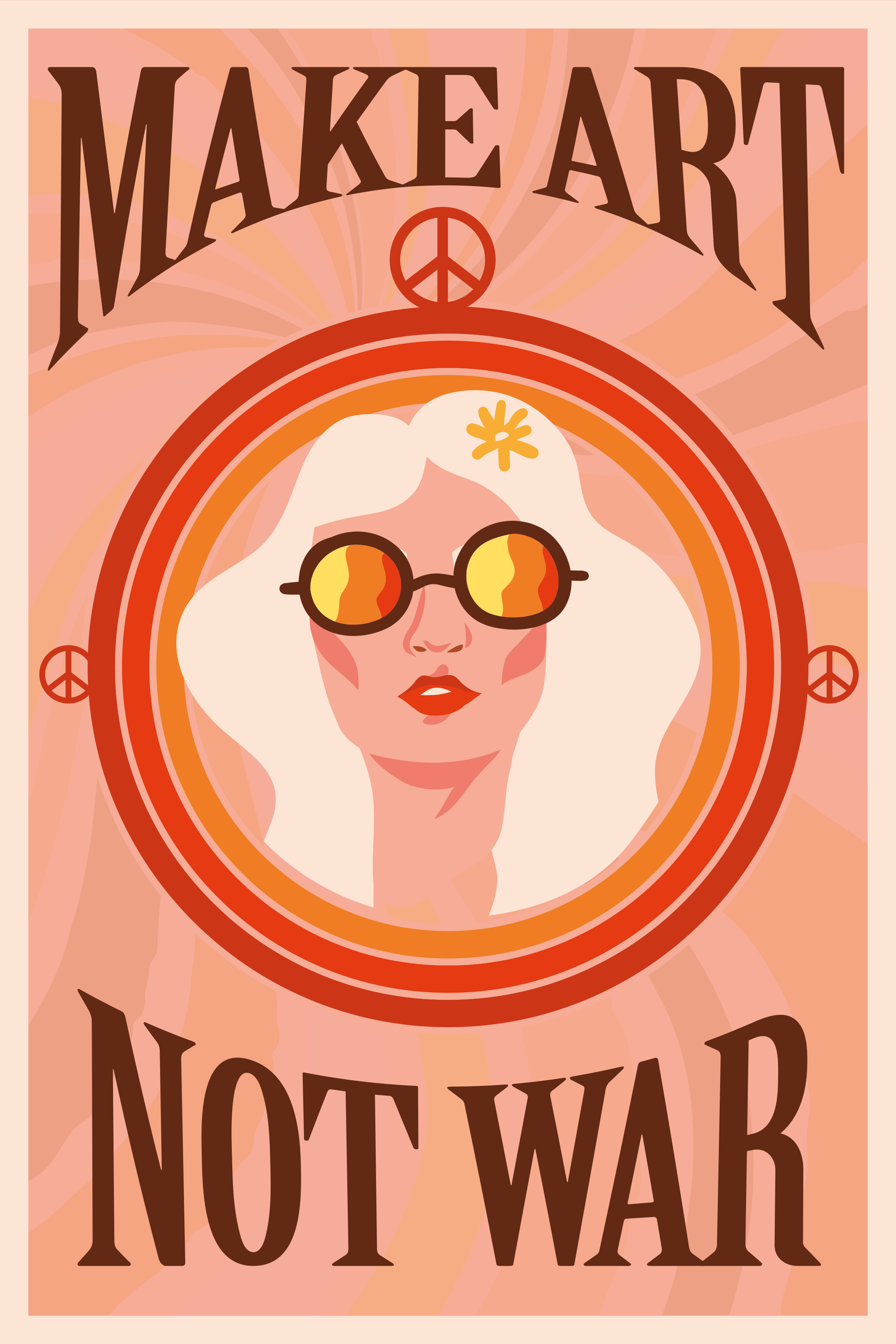 Citatplakat gør kunst ikke krig - TenStickers