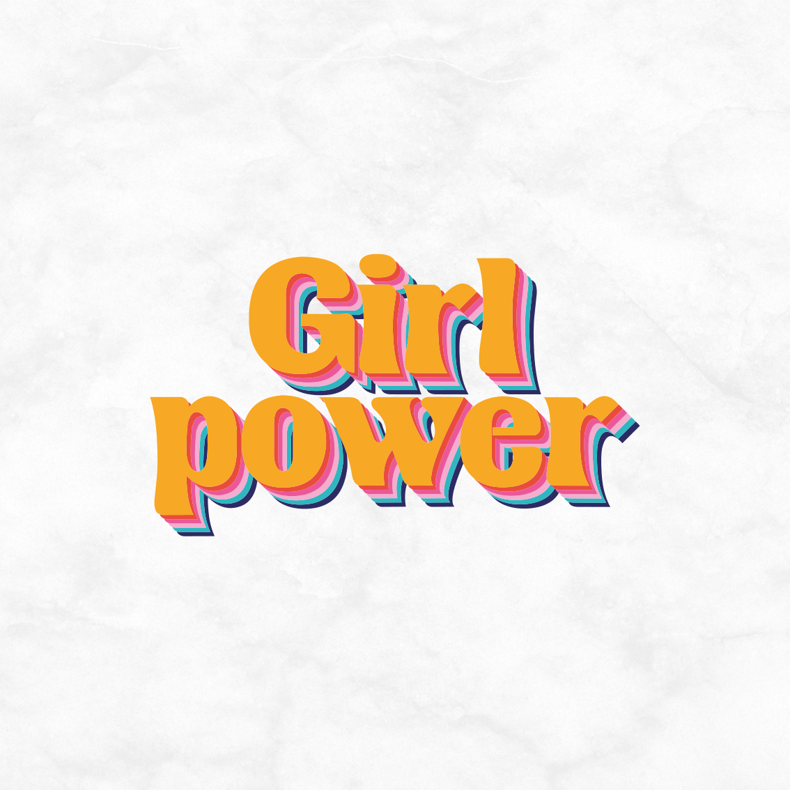 Plakat teenageværelse med girl power citat og blomster - TenStickers