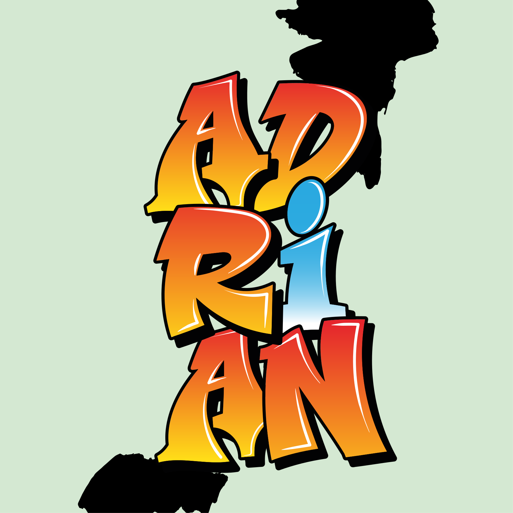 Plakat teenageværelse farverig navnekunst - TenStickers