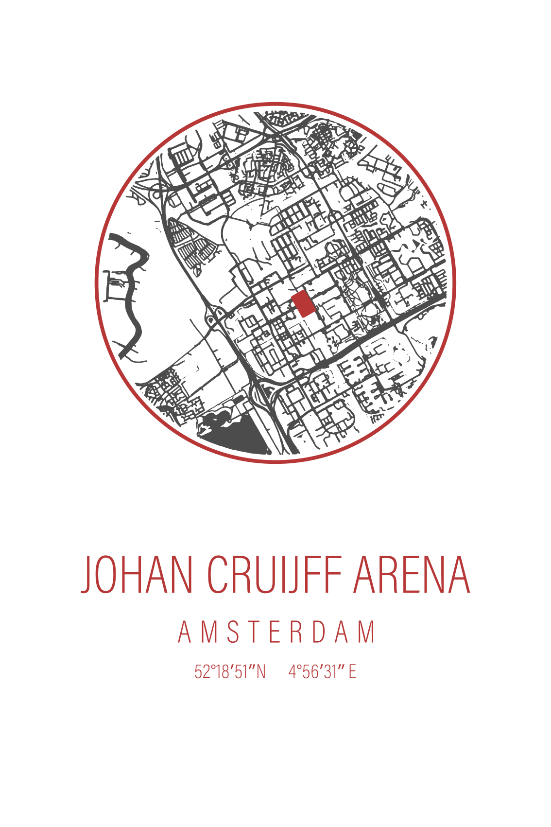 Sportsplakat amsterdam arena - TenStickers