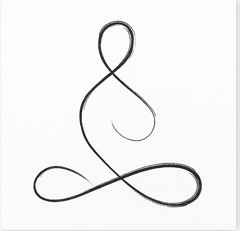 Sportsplakat med breath yoga design - TenStickers