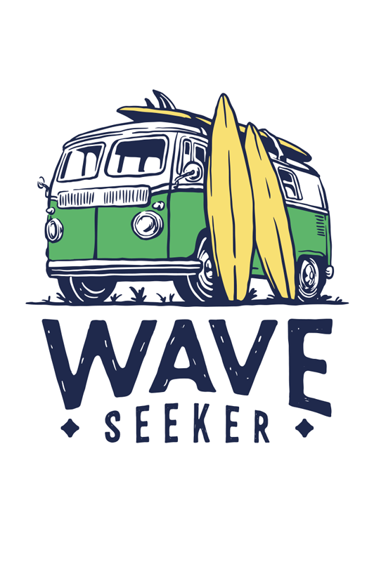 Sportsplakat surfing eventyr - TenStickers