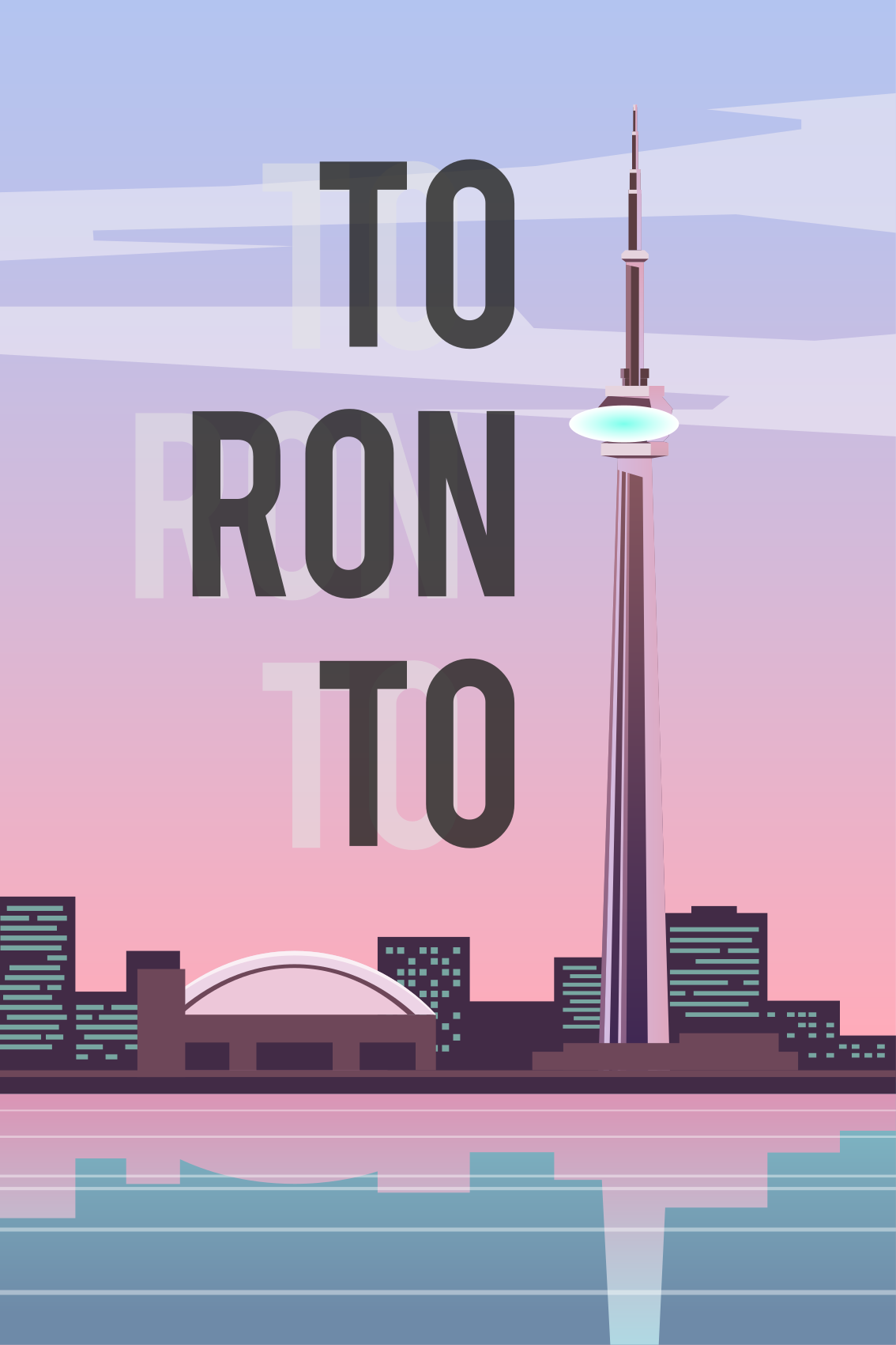 Plakat af byer og lande toronto illustration - TenStickers