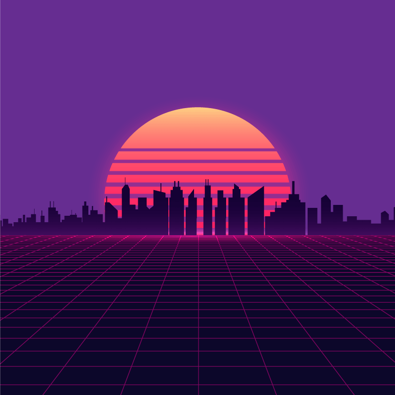 Plakat af byer og lande i avanceret bylandskab - TenStickers