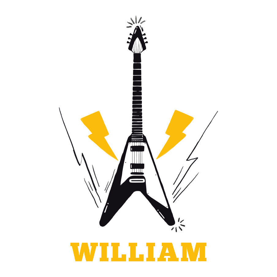 Plakat der kan tilpasses elektrisk guitar inspiration - TenStickers