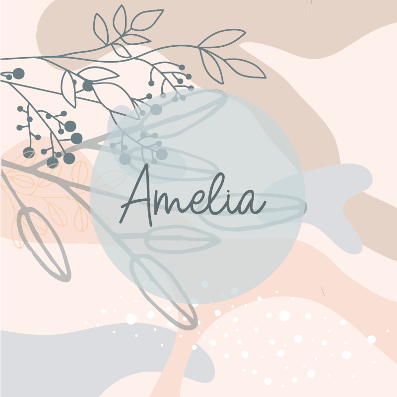 Plakat der kan tilpasses amelia's personlige print - TenStickers