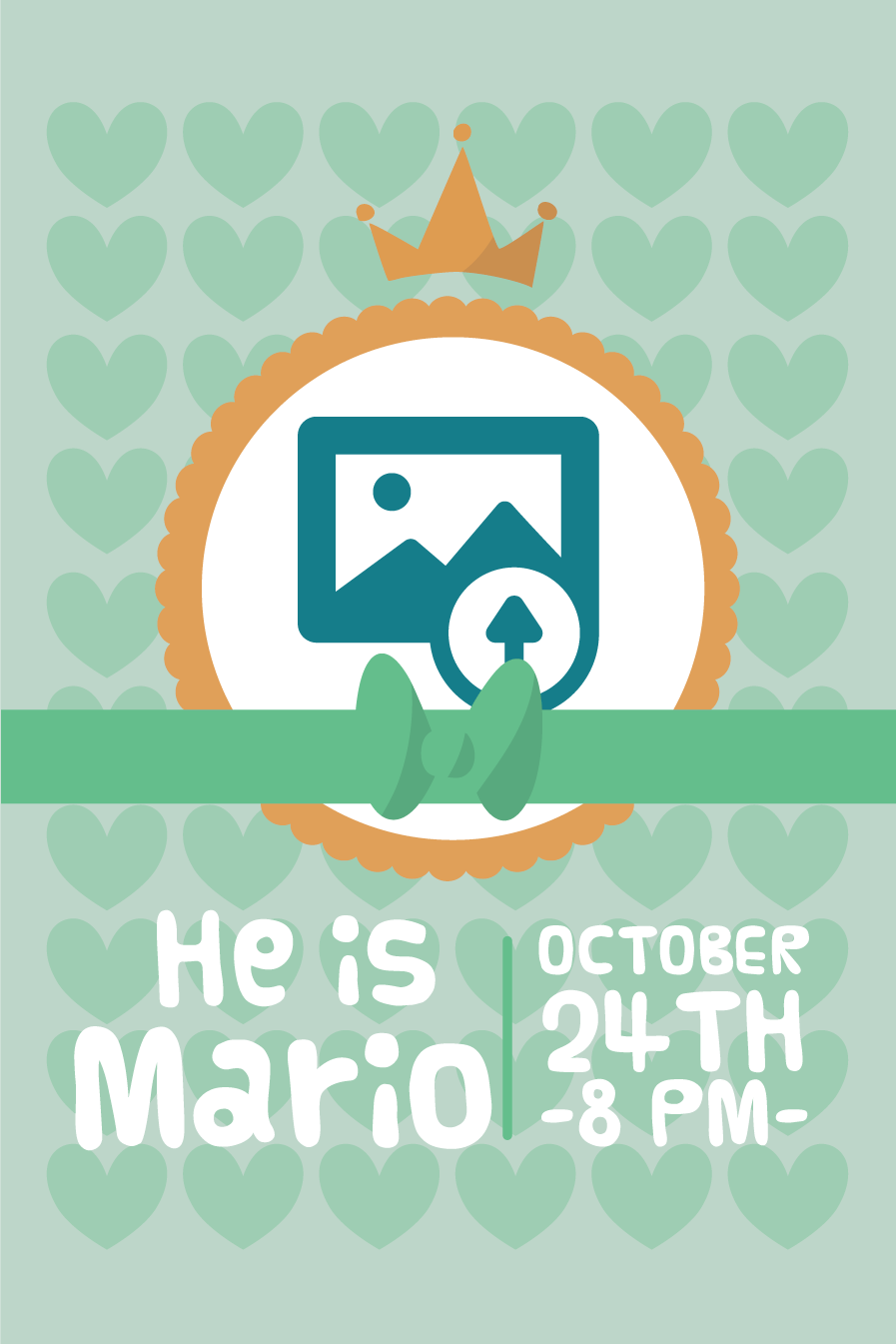 Plakat der kan tilpasses he er mario - TenStickers