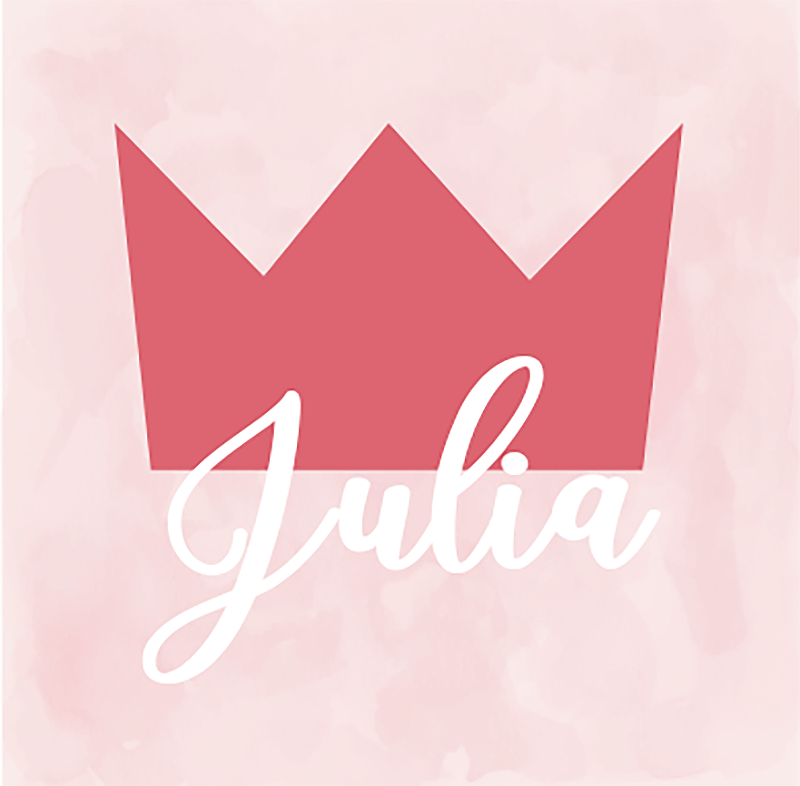 Plakat der kan tilpasses krone personalisering julia - TenStickers