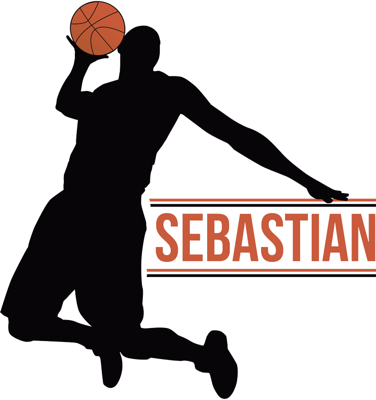 Basketballplakat med spillerens navn - TenStickers