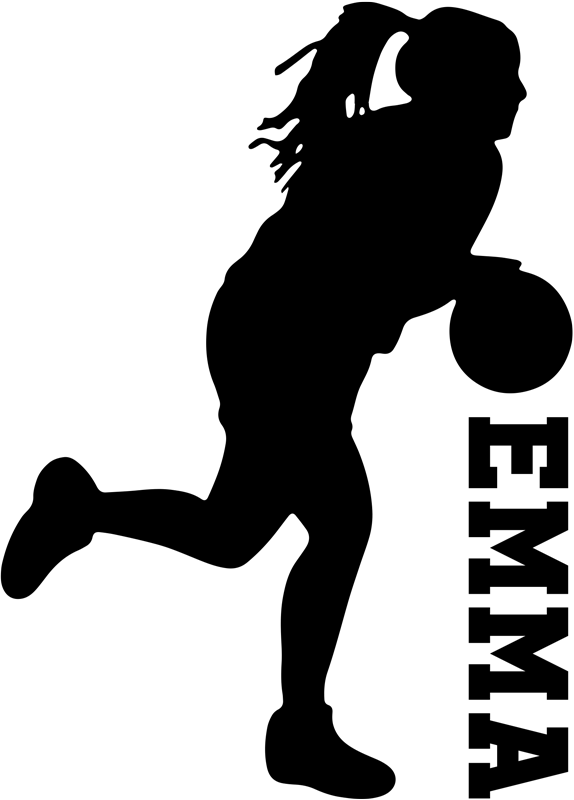 Basketballplakat med navn på spillerinde - TenStickers