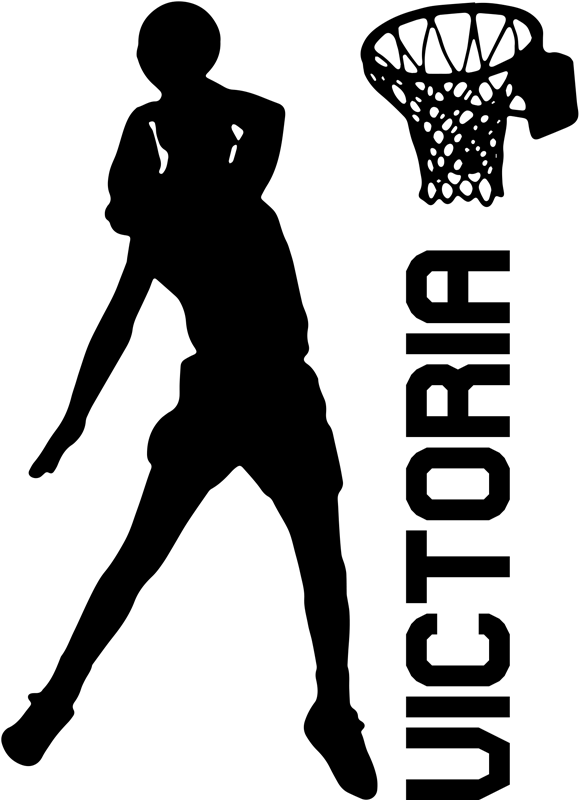 Basketballplakat spiller der dunker med navn - TenStickers