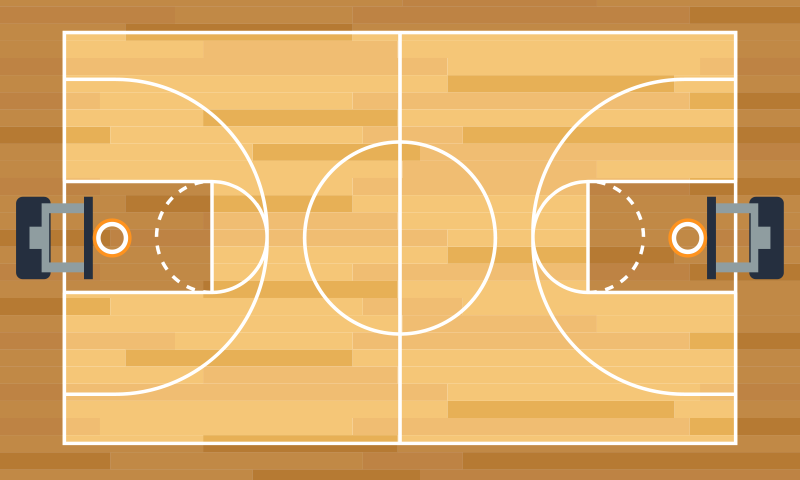Basketballplakat ung vinylmåtte til basketballbane - TenStickers