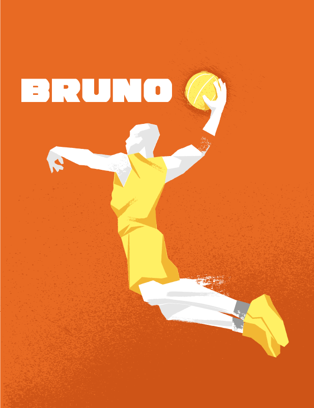 Basketballplakat med personliggjort navn - TenStickers