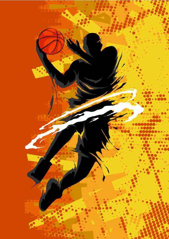 Basketballplakat med basketballspiller - TenStickers