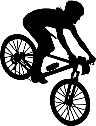 Cykel plakat dekorativ silhuet mountainbike - TenStickers