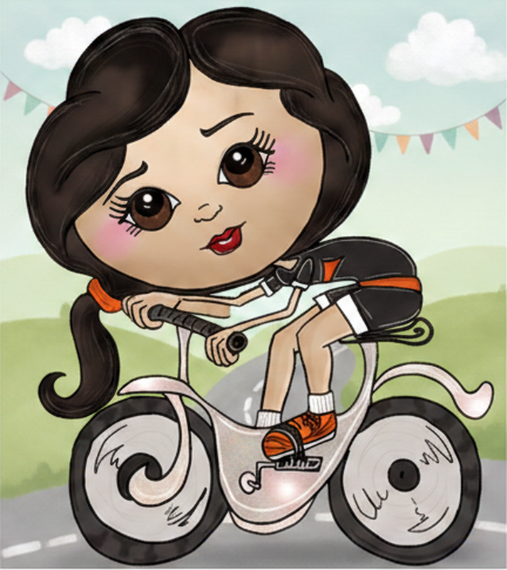 Cykel plakat børnevenlig cykelillustration - TenStickers