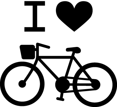 Cykel plakat i love cykler dekorativ vinyl - TenStickers