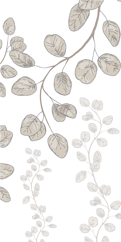 Plakat planter i provencalsk stil med unge blade - TenStickers