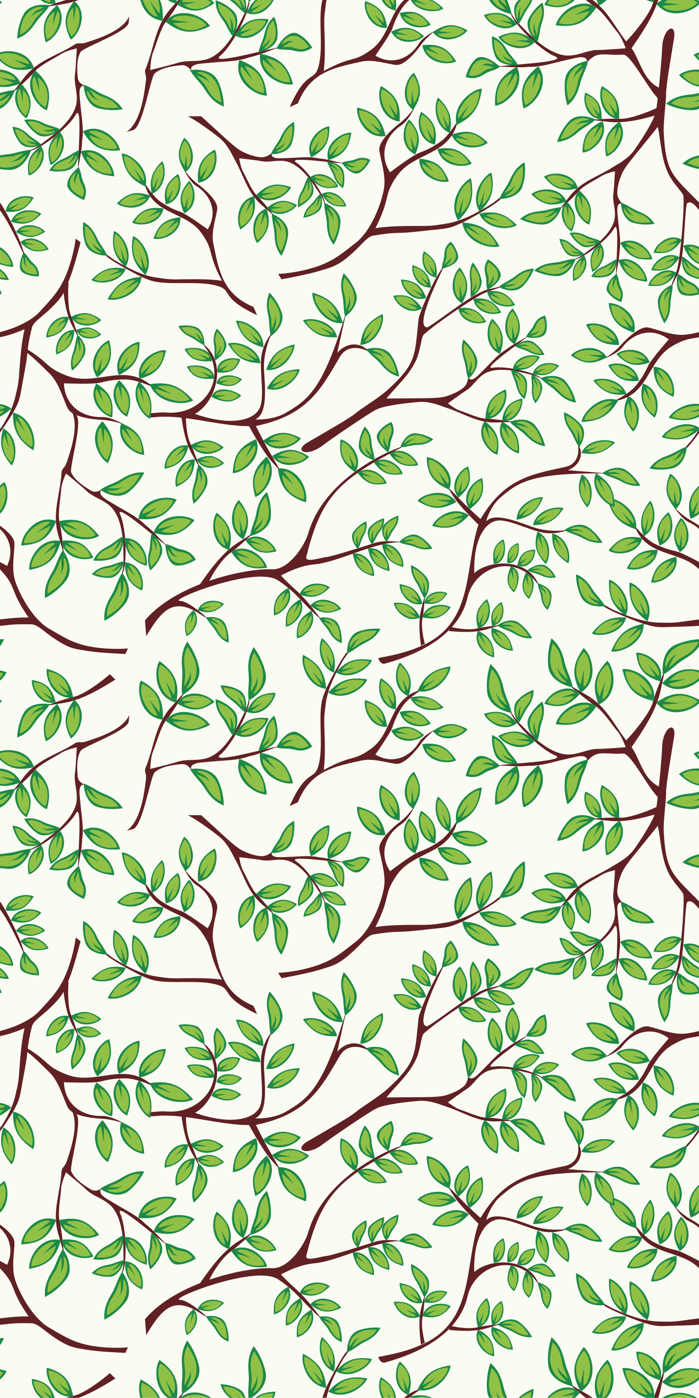 Plakat planter med mønster af tynde grene - TenStickers