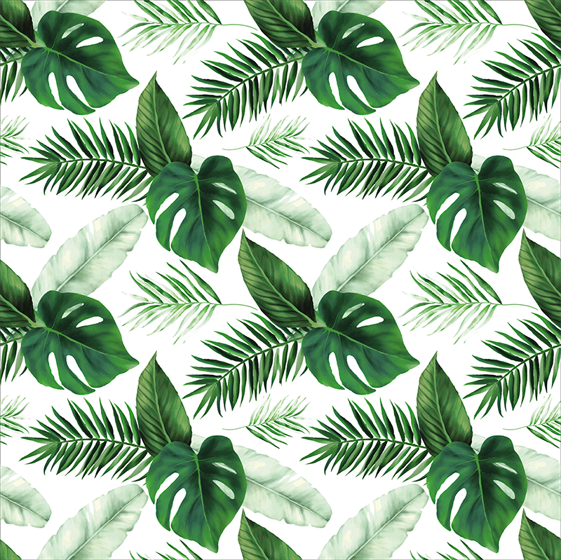 Plakat planter med tropiske bladtegninger - TenStickers