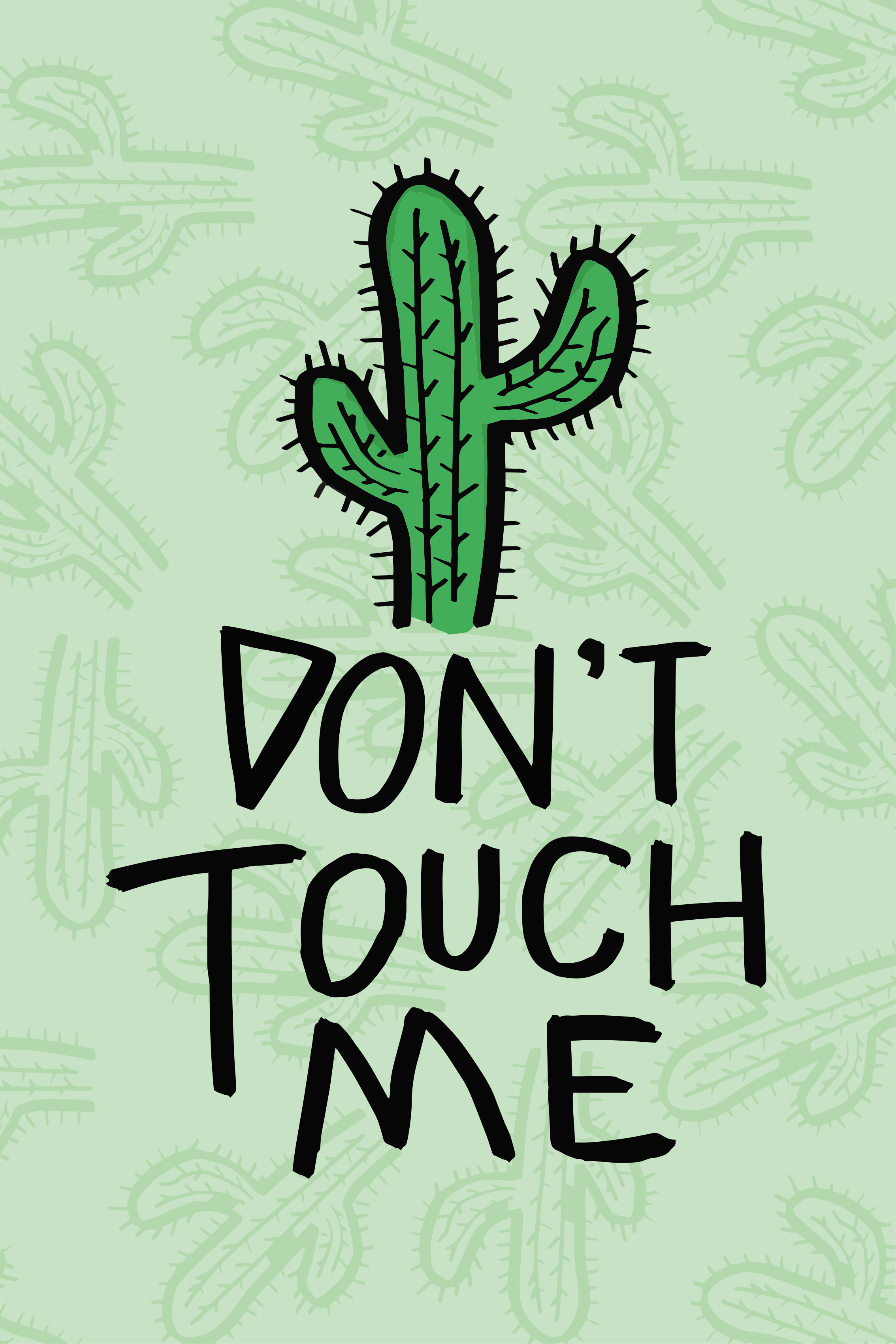 Plakat planter kaktus med sjov tekst - TenStickers